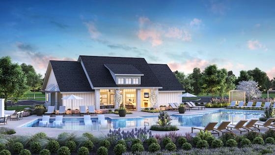 Northbrooke  low-maintenance ranch-style home designs in a secluded location 