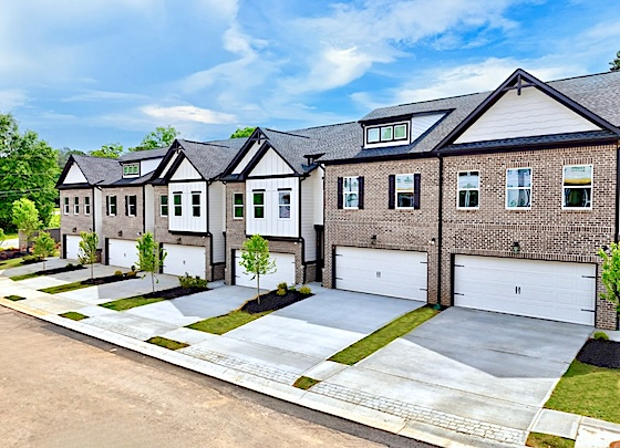 New Townhomes in Tucker, Georgia built by Richardson Housing Group in the New Home Community of Parkstone Row!